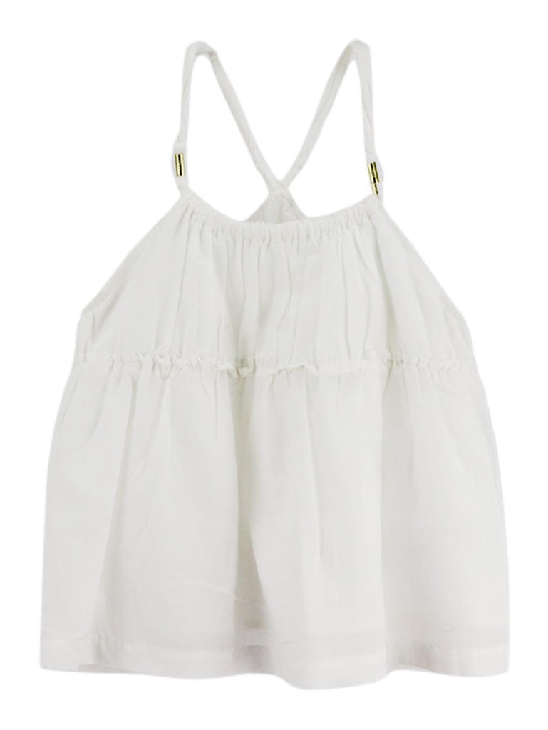 Chlo Kids Girls Cotton Top Size 10 White